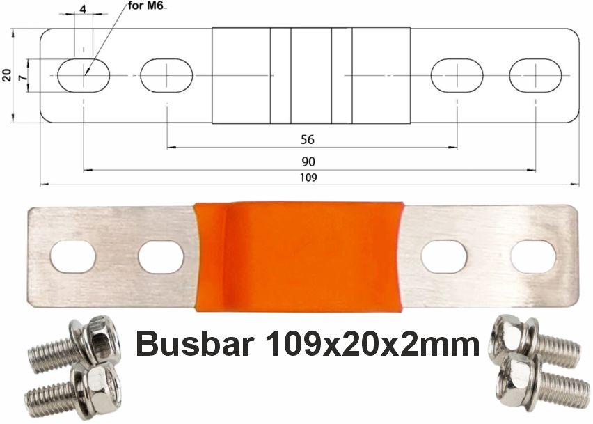 Busbar 109x20x2mm